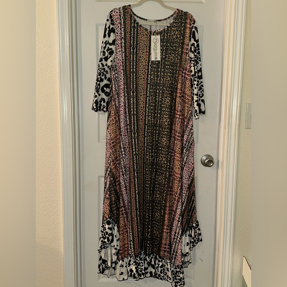 NWT Nuggles Dress Leopard Print